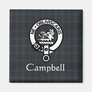 Scottish Campbell Wappen Abzeichen & Tartan Magnet