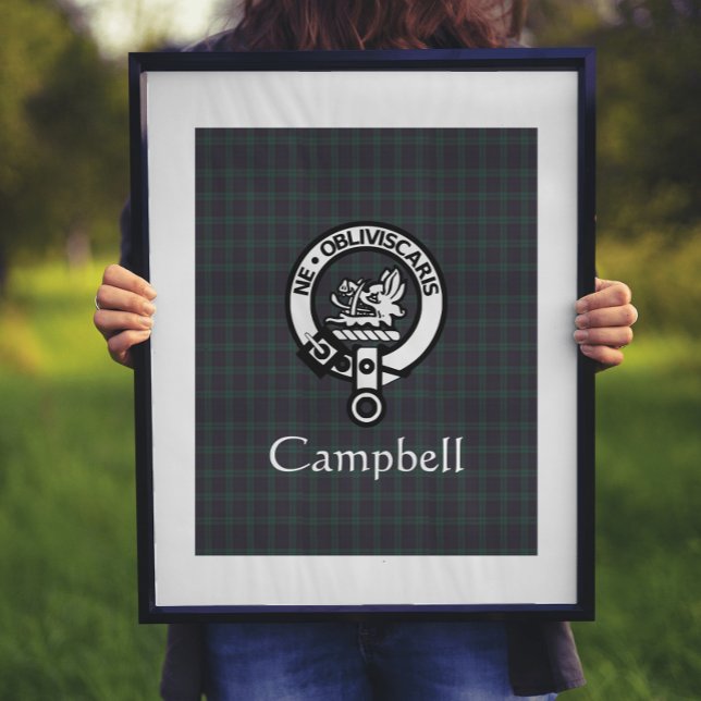 Scottish Campbell Wappen Abzeichen & Tartan Poster (Von Creator hochgeladen)