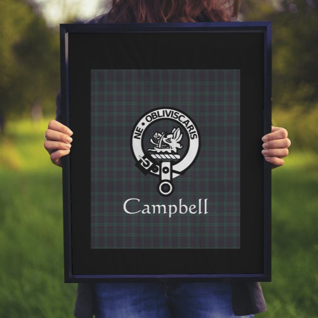 Scottish Campbell Wappen Abzeichen & Tartan Poster (Von Creator hochgeladen)
