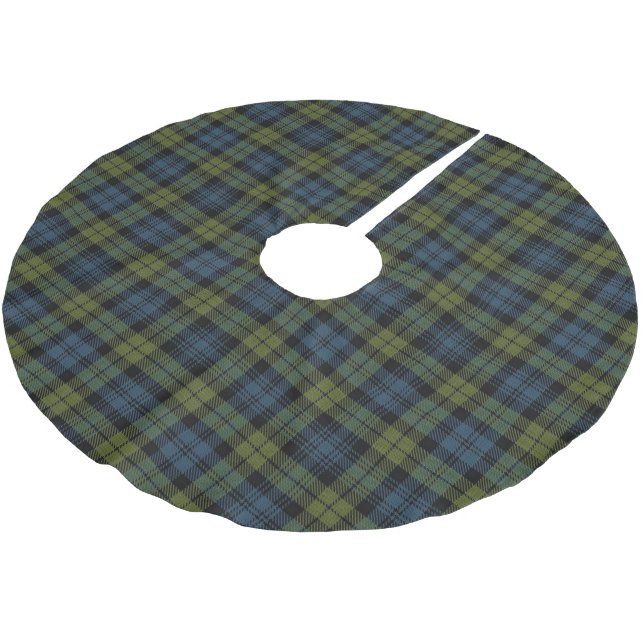 Scottish-CampbellTartan kariert Polyester Weihnachtsbaumdecke (Schrägansicht)