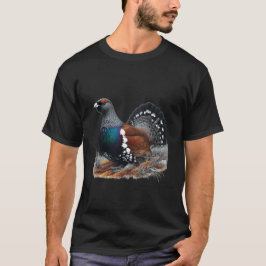 Scottish Capercaillie on on Heather Pen and Ink T-Shirt