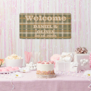 Scottish Celtic Tartan Muster WeddiSeating Charts Banner