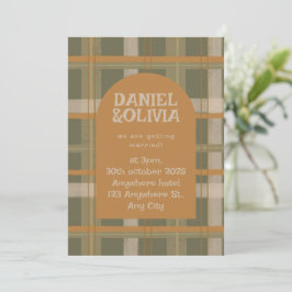 Scottish Celtic Tartan Pattern Wedding Einladung