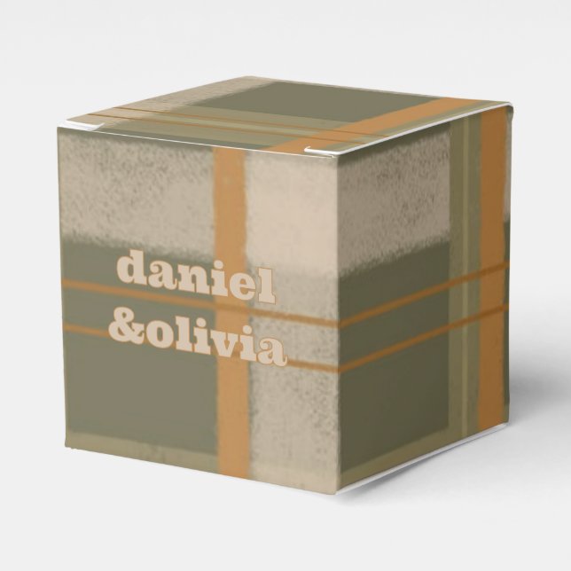 Scottish Celtic Tartan Pattern Wedding Geschenkschachtel (Vorderseite)