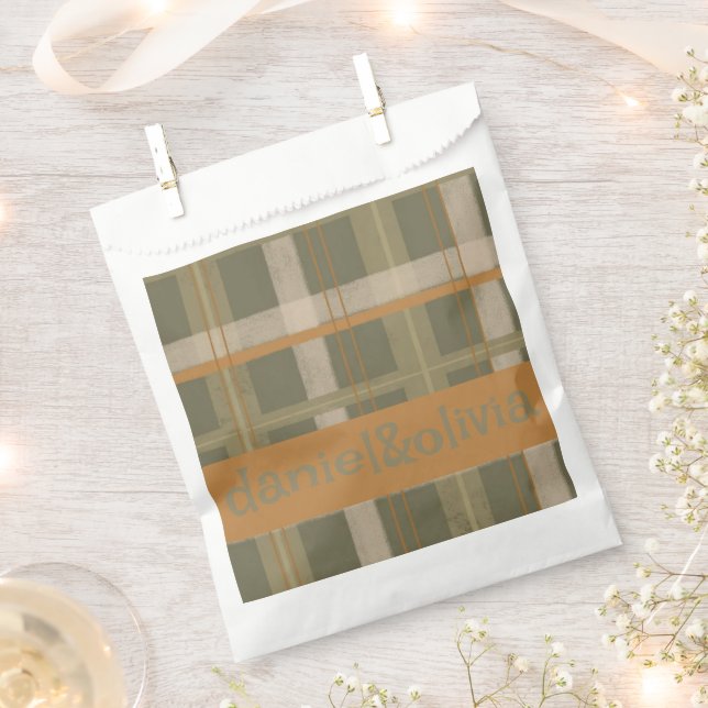 Scottish Celtic Tartan Pattern Wedding Geschenktütchen (Ausgeschnitten)