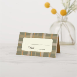 Scottish Celtic Tartan Pattern Wedding Platzkarte