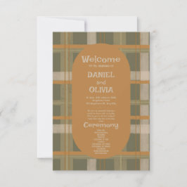 Scottish Celtic Tartan Pattern Wedding Programs