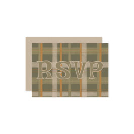 Scottish Celtic Tartan Pattern Wedding RSVP Karte
