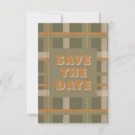 Scottish Celtic Tartan Pattern Wedding Save The Date