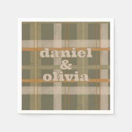 Scottish Celtic Tartan Pattern Wedding Serviette