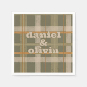 Scottish Celtic Tartan Pattern Wedding Serviette