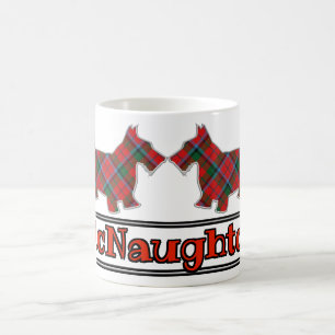 Scottish Cheer Clan McNaughton Tartan Scottie Dogs Kaffeetasse
