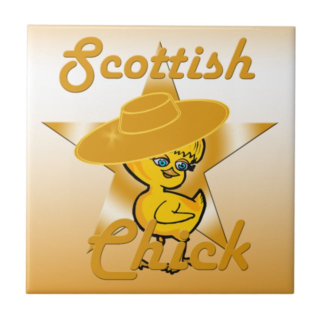 Scottish Chick #10 Fliese (Vorderseite)