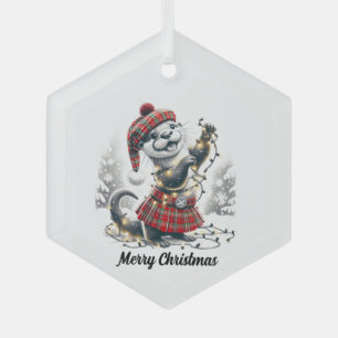 Scottish Christmas Otter Christmas Ornament Aus Glas