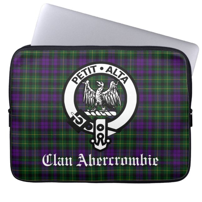 Scottish Clan Abercrombie Wappen & Tartan Laptopschutzhülle (Vorderseite)