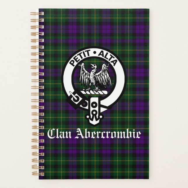 Scottish Clan Abercrombie Wappen & Tartan Planer (Vorderseite)