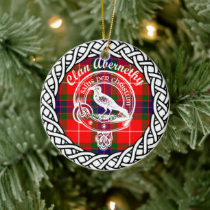 Scottish Clan Abernethy Tartan und Wappen Keramik Ornament