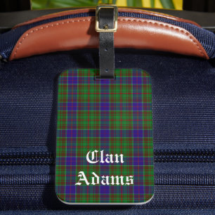 Scottish Clan Adams Tartan Kariert Gepäckanhänger