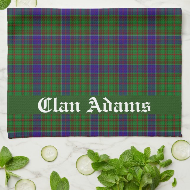 Scottish Clan Adams Tartan Kariert Geschirrtuch (Gefaltet)