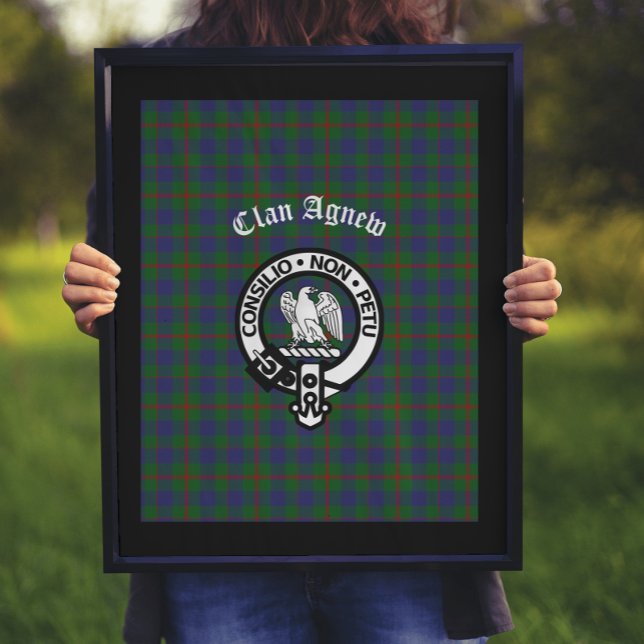 Scottish Clan Agnew Crest & Tartan  Poster (Von Creator hochgeladen)