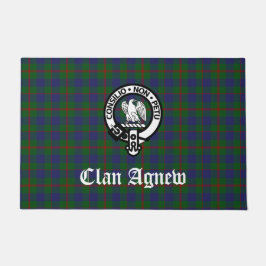 Scottish Clan Agnew Wappen & Tartan Fußmatte
