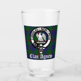 Scottish Clan Agnew Wappen & Tartan Glas