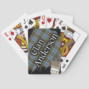 Scottish Clan Anderson Tartan Paint Brush Spielkarten
