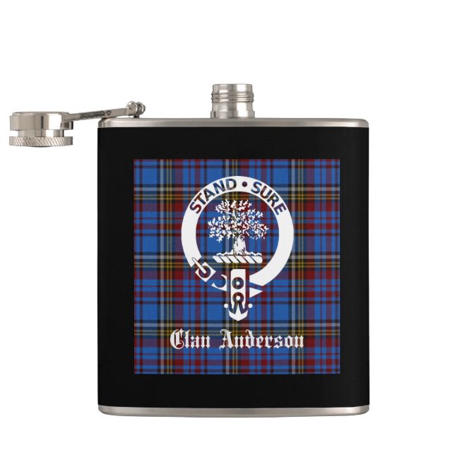 Scottish Clan Anderson Wappen & Tartan Flachmann (Geöffnet)