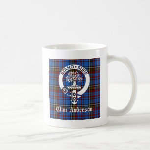 Scottish Clan Anderson Wappen & Tartan Kaffeetasse