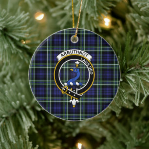 Scottish Clan Arbuthnot Tartan und Wappen Keramik Ornament