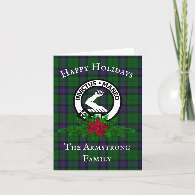 Scottish Clan Armstrong Custom Christmas Card Karte (Vorderseite)
