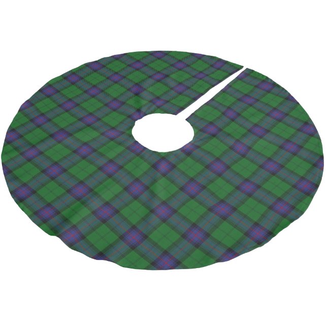 Scottish Clan Armstrong Tartan Polyester Weihnachtsbaumdecke (Schrägansicht)