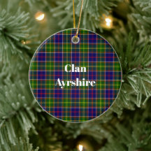 Scottish Clan Ayrshire Tartan und Wappen