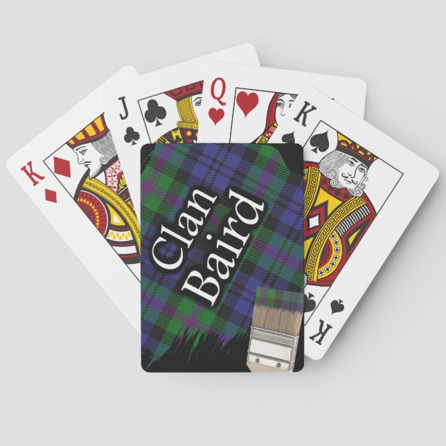 Scottish Clan Baird Tartan Paint Brush Spielkarten (Rückseite)