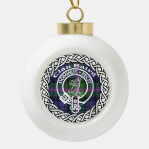 Scottish Clan Baird Tartan und Wappen Keramik Kugel-Ornament