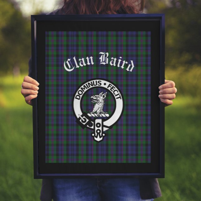 Scottish Clan Baird Wappen Tartan Poster (Von Creator hochgeladen)