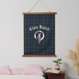 Scottish Clan Baird Wappen Tartan Wandteppich Mit Holzrahmen