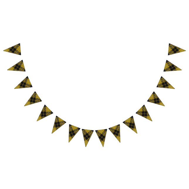 Scottish Clan Barclay Dress Yellow Tartan Wimpelkette (Alle)