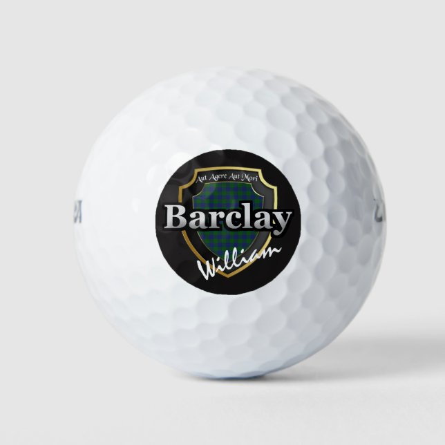 Scottish Clan Barclay personalisieren Ihren Namen Golfball (Vorderseite)
