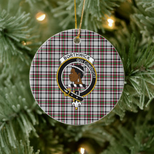 Scottish Clan Borthwick Tartan und Wappen Keramik Ornament