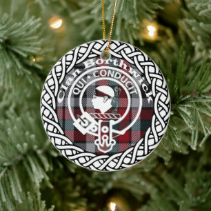 Scottish Clan Borthwick Tartan und Wappen Keramik Ornament