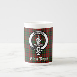 Scottish Clan Boyd Wappen Abzeichen & Tartan Prozellantasse