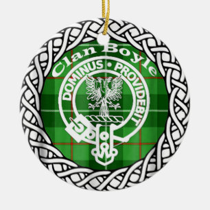 Scottish Clan Boyle Tartan und Wappen Keramik Ornament