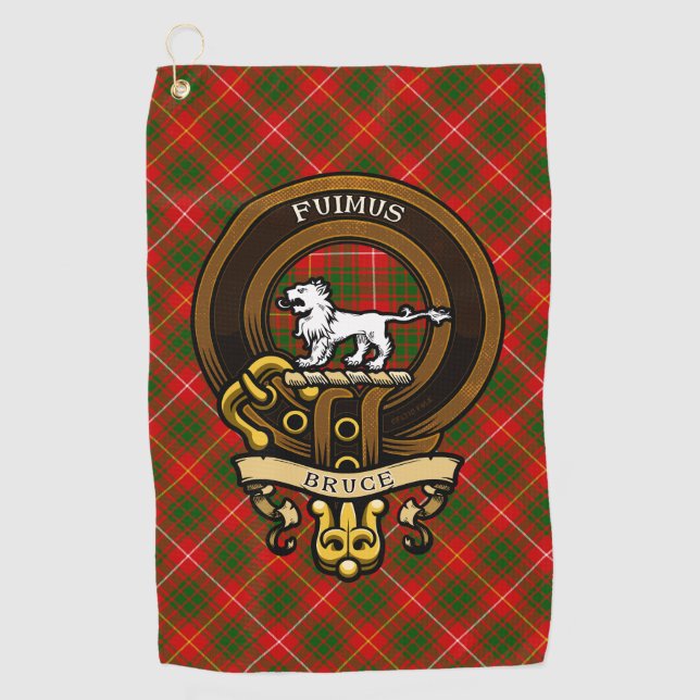 Scottish Clan Bruce Abzeichen und Wappen | Wappen Golfhandtuch (Vorderseite)
