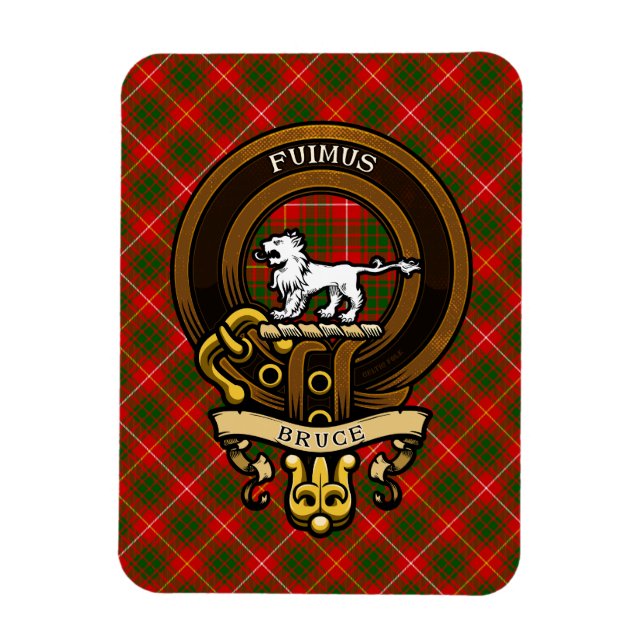 Scottish Clan Bruce Abzeichen und Wappen | Wappen Magnet (Vertikal)