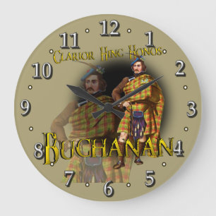 Scottish Clan Buchanan Tartan Große Wanduhr