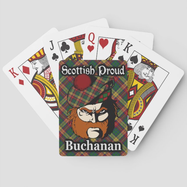 Scottish Clan Buchanan Tartan Spielkarten (Rückseite)