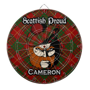 Scottish Clan Cameron Tartan Dartboard Dartscheibe