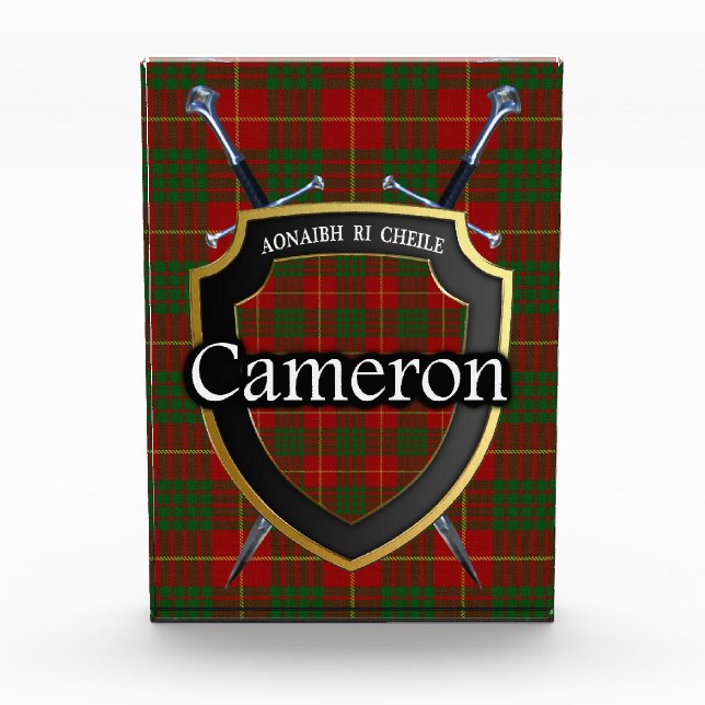 Scottish Clan Cameron Tartan Fotoblock (Vorderseite)