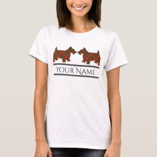 Scottish Clan Cameron Tartan Scottie Hunde T-Shirt